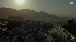 تصویر هوایی یادآور قیامت از مشعر منا..حج امسال