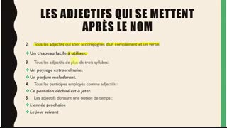 Les adjectifes dans la langue française-صفت ها در زبان فرانسه