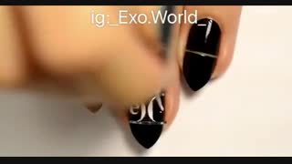 طراحی لاک ناخن مانستر اکسو (هر کی یاد گرفت؛به منم یاد بده :|)