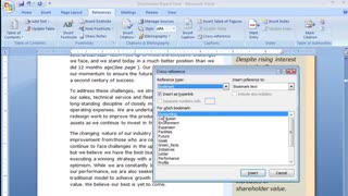 Creating Cross References in Word