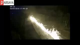 منفجر شدن تانکر سوخت در بزرگراه