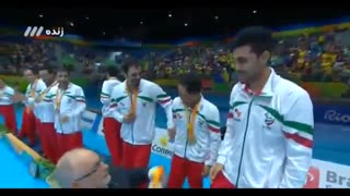 مراسم اهدای مدال طلا به تیم والیبال نشسته ایران