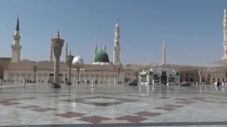 تصاویری زیبا از حیاط و سرای مسجد النبی مدینه منوره
