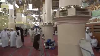 قدم زدن درون مسجد پیامبر(ص) مدینه منوره