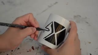 اموزش لیوان با لوگوی اکسو