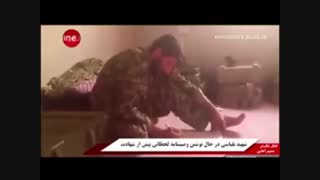 شهید بلباسی در حال نوشتن وصیتنامه