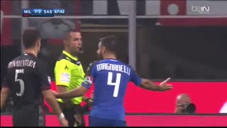 خلاصه بازی: آ ث میلان 4 - 3  ساسولو