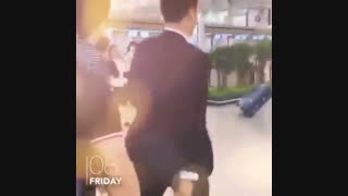 لی جونگ سوک در فرودگاه
