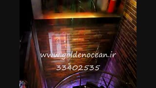 آبنمای شیشه ای _ آبشار شیشه ای _ آبنما شیشه ای رستوران _ آبنما خانگی