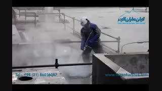 عملیات تخریب بتن با استفاده از واترجت فشارقوی