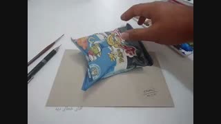 نقاشی سه بعدی عجیب از کرانچی