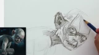 آموزش طراحی شخصیت گلوم  از ارباب حلقه ها