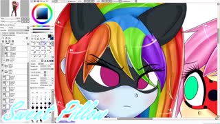 【Speed Paint】・~Flutterbug and Chat Dash~