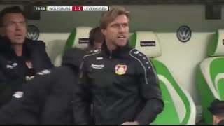 خلاصه بازی:  ولفسبورگ  1 - 2  بایرلورکوزن