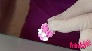 گل با خمیر فیمو