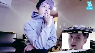 ری اکشن چانیول به ام وی لی هیونگش+تقدیمی