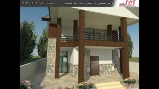 طراحی ویلا دوبلکس ( نقشه ویلا، پلان ویلا ، نمای ویلا )