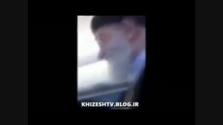 فیلم حضور امام خامنه ای در هواپیمای عمومی