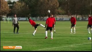 آخرین تمرین تیم ملی پیش از سفر به مالزی (نود ۱۷ آبان)