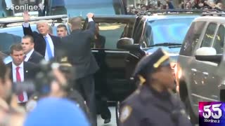 لحظه رای دادن کلینتون و ترامپ در انتخابات تاریخ ساز آمریکا