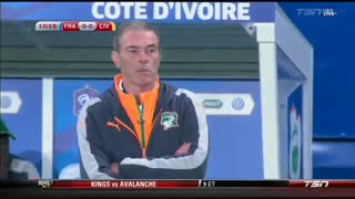 خلاصه بازی:  ساحل عاج  0 - 0  فرانسه