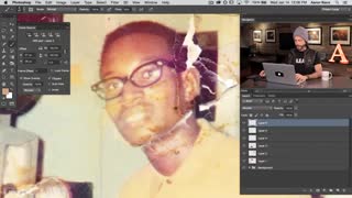 آموزش فتوشاپ - بازسازی و ترمیم عکس قدیمی پاره