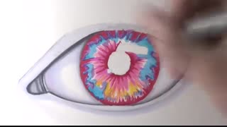 نقاشی حرفه ای چشم بسیار زیبا حتما ببینید