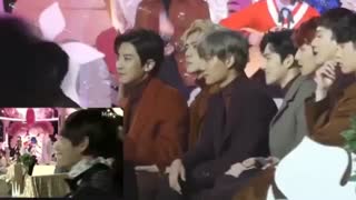 عکس العمل اکسو وقتی دوربین رفت رو وی(تهیونگ) بی تی اس EXO reaction when BTS Taehyung appeared on screen @MMA 2016 شاولا بپاشید