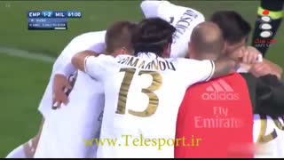 پیروزی پر گل آ ث میلان در مقابل امپولی