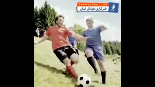 چالش بازی در زمین فوتبال شیب دار