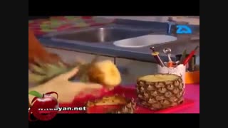 تزئین آناناس به شکل طوطی قسمت اول - میوه دانه