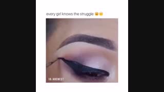 وقتی دخترا آرایش میکنن ی گوشش خراب میشه