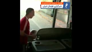 شیرین کاری جالب ریبری و مانوئل نویر در اتوبوس