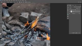 آموزش اضافه کردن آتش به عکس در فتوشاپ