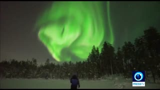 آسمانِ شب در شهری از فنلاند همگان را خیره کرد