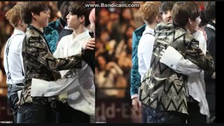 صمیمیت دوستانه بعدازرقابت در ماما...got7 mama2016