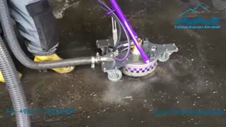 شستشو و نظافت چربی و  آلودگی کف کارخانه های صنعتی