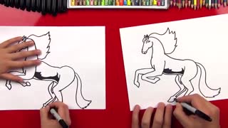 آموزش نقاشی - اسب واقعی