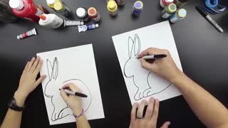 آموزش نقاشی - خرگوش