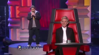 شبیه سازی مسابقه The Voice در برنامه الن شو