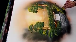 نقاشی با اسپری - طبیعت زیبا