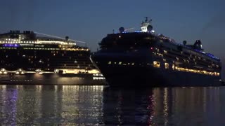 خروج کشتی های کروز از بندر روستوک آلمان