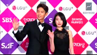 حضورلی جونگی وIU درفرش قرمز برای سریال عاشقان ماه شبکهsbs