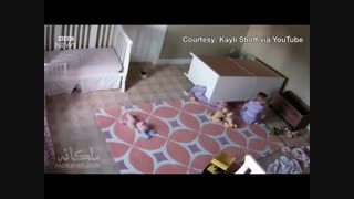 صحنه اتفاق تلخ برای کودکان دوقلو