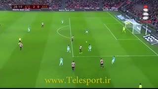 شکست بارسلونا در مقابل اتلتیک بیلبائو 9 نفره!