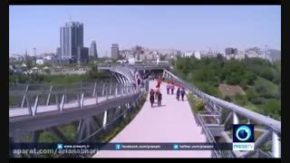 فیلم هوایی پل طبیعت تهران