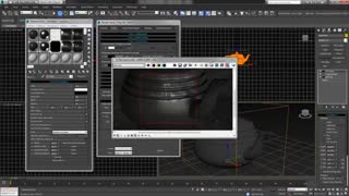 Old and scratched metal material in vray