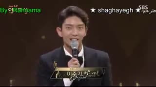 ✿کلیپ اهدای جایزه ستاره موج کره ای لی جونگی در مراسم SBS 2016 با زیرنویس فارسی ✿