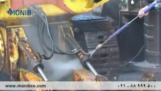 شستشوی ماشین آلات  ساختمانی با واترجت صنعتی