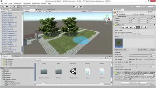 آموزش فارسی  ساخت زمین  درخت چمن Terrain یونیتی Unity 3D صفر تا صد آموزش یونیتی سه بعدی